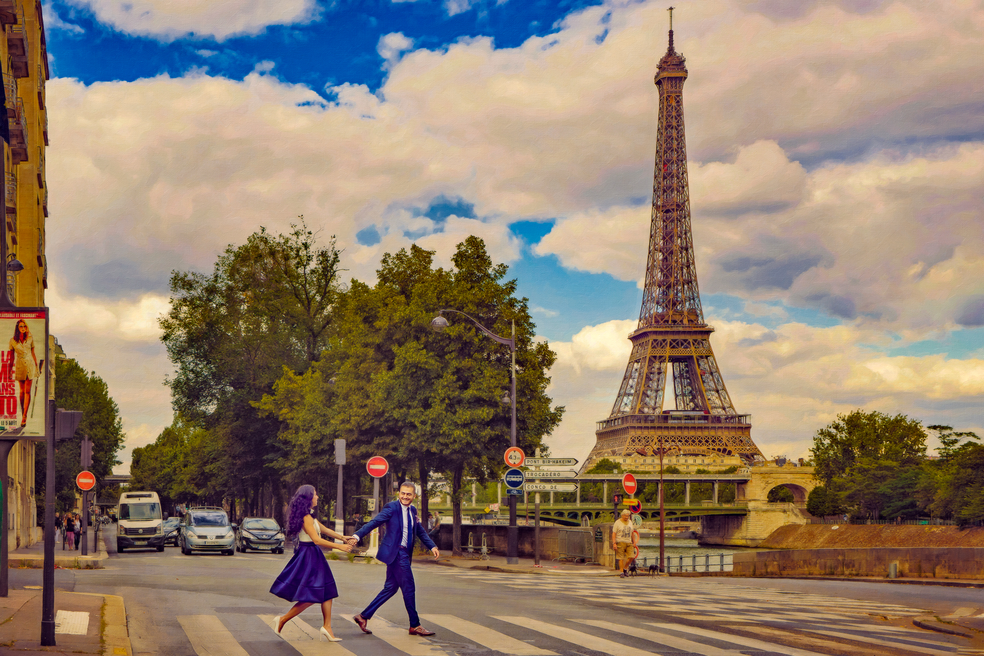 Paris Pre Wedding with eiffel tower