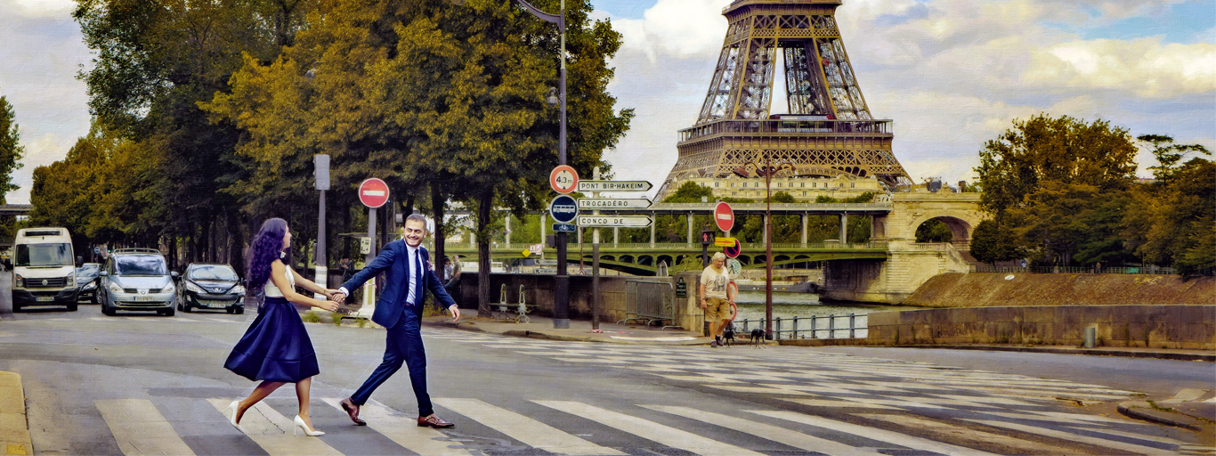 Pre-wedding photo in Paris